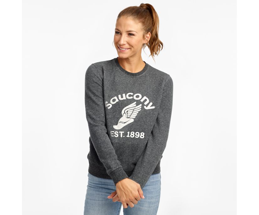 Női Saucony Rested Crewneck Ingek Fekete | HU 485UZG